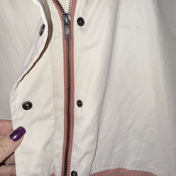 Blu Pepper Utility Jacket Cream and Pink Color Block - Picture 4 of 6